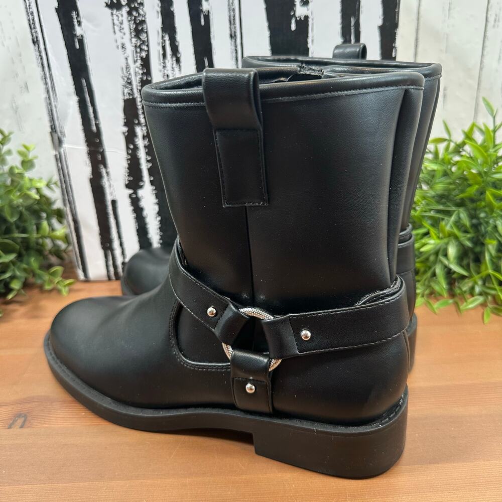 DV by Dolce Vita Women's Pondo Harness Strap Boots Black Size 8 - Picture 6 of 7